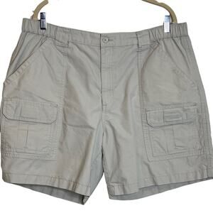Savane Mens Cargo Shorts Size 40 Beige Cotton Blend Khaki